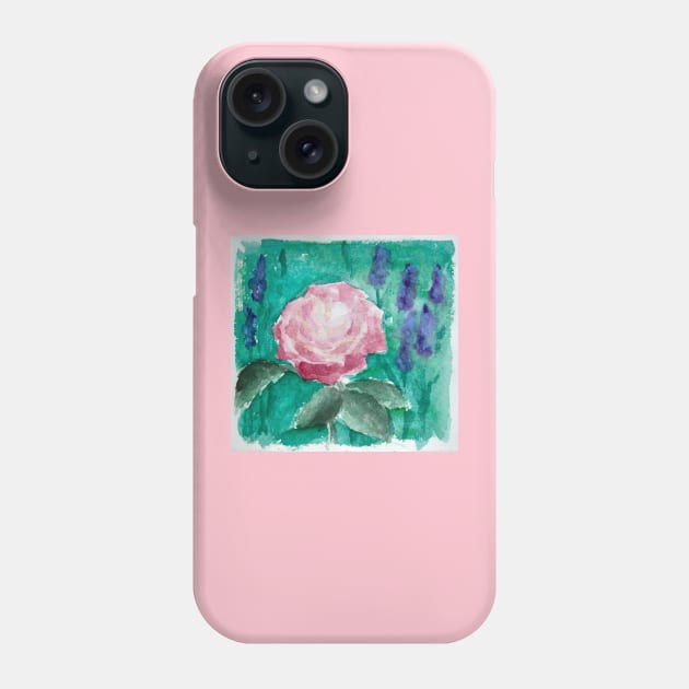 watercolor rose Phone Case by svenj-creates