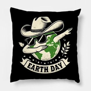 American Cow Boy Style Hat Costume Dabbing Earth Day Pillow