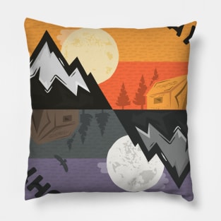 camp day camp night Pillow