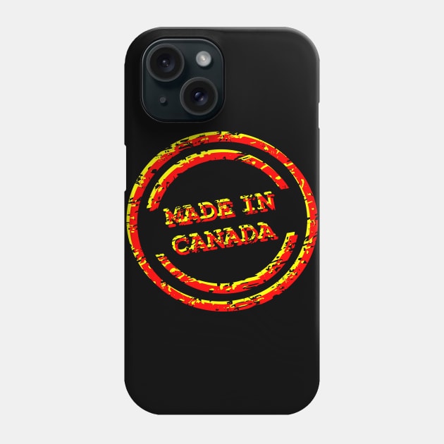 Made in Canada, america, patriot, style, circle Phone Case by Semenov