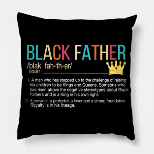 Black Father Vintage T shirt Pillow