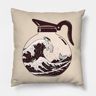 The Great Coffee off Kanagawa Pillow