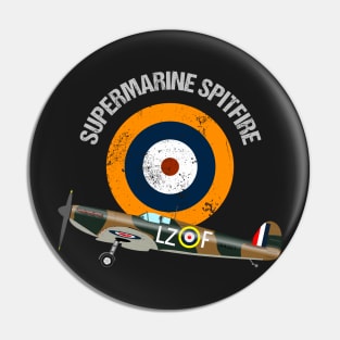 Supermarine Spitfire RAF Warbird Military WW2 Aircraft Plane Flugzeug MKI Pin