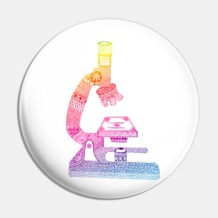 Beautiful Rainbow colourful Microscope mandala Pin