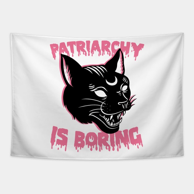 Patriarchy is Boring Tapestry by olddesigntees