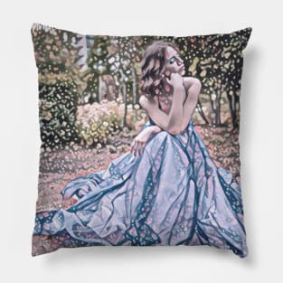 Thinking Girl, Fashion girl Pillow