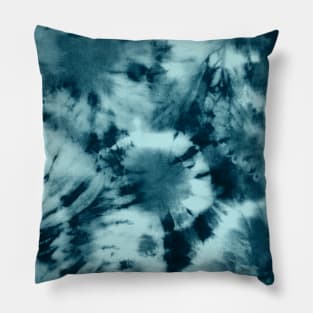 Navy and Blue Pastel Tie-Dye Pillow