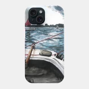 Sailing in Boston Watercolor Phone Case