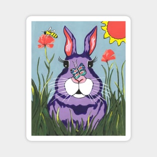 FUNNY Bunny - Easter Bunny Rabbit Painting Magnet