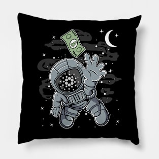 Astronaut Reaching Cardano ADA Coin To The Moon Crypto Token Cryptocurrency Blockchain Wallet Birthday Gift For Men Women Kids Pillow