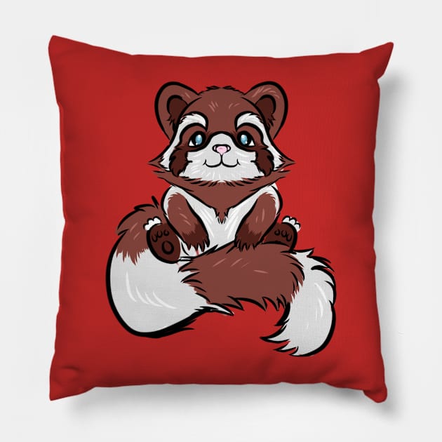 Red Panda Pillow by PatchWork's Merchandise