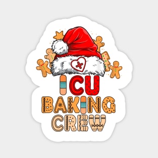 ICU Nurse Merry Christmas Gingerbread Nurse Baking Crew Holiday Magnet