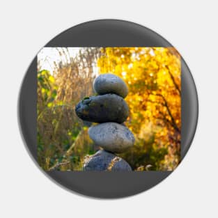 Rock Cairn on a Fall Day Pin