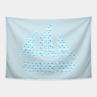 boats at sea Tapestry