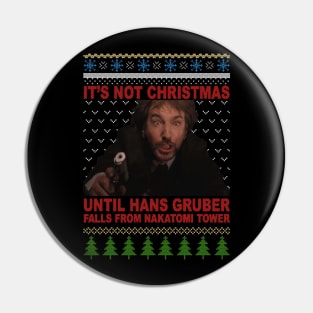 Hans Gruber Ugly Christmas Sweater Pin