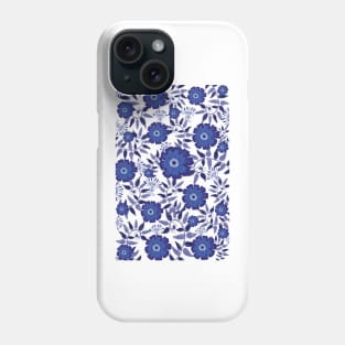 Blue and white Portuguese azulejo inspired pattern Phone Case
