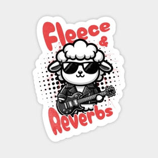 Sheep Funny Rocker - Fleece & Reverbs Magnet