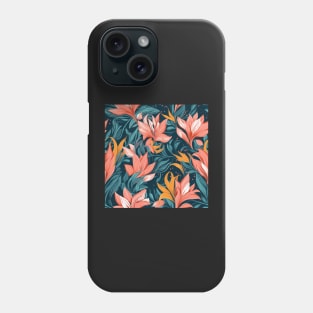 Bright Pink Seamless Floral Pattern Phone Case