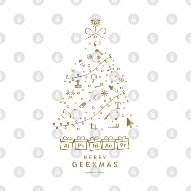 Merry christmas - Merry geexmas - Geeks - GOLD EDITION by LucioDarkTees