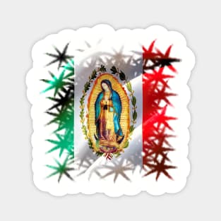 Our Lady of Guadalupe Mexican Virgin Mary Mexican Flag Mexico Catholic Magnet