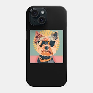 70s Yorkshire Terrier Vibes: Pastel Pup Parade Phone Case