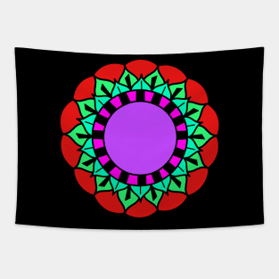 Simple Bright Mandala Tapestry