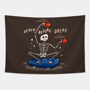 Coffee Skeleton Tapestry