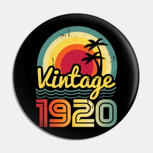 Vintage 1920 Made in 1920 103th birthday 103 years old Gift Pin