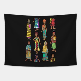 African Women Kanga Cloth Tapestry