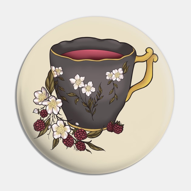 Sweet Raspberry Tea Pin by Gekko and the Samurai 