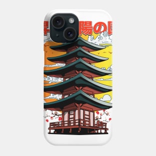 Japan , Land of the rising sun temple Phone Case