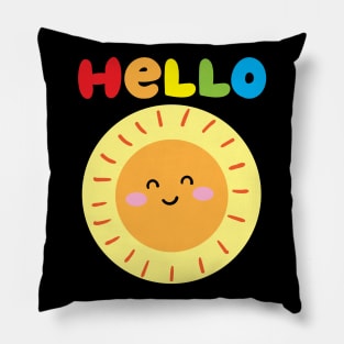 Rainbow Hello Sun Pillow