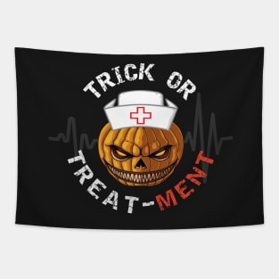 Nurse Pumpkin Halloween Trick or Treat-ment Tapestry