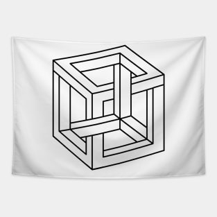 Impossible Shapes – Optical Illusion - Geometric Designs Tapestry