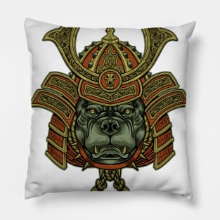 pitbull ronin samurai Pillow