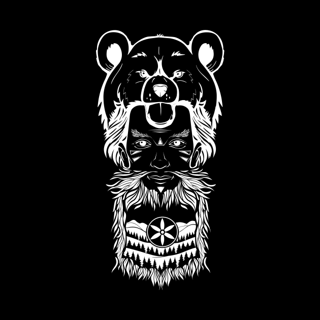 bear totem tribal design by TOTEM clothing