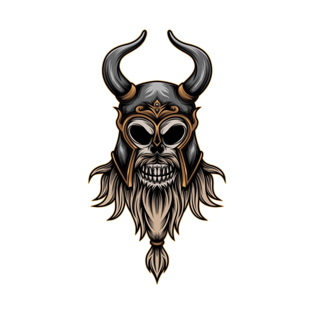Warrior skull viking by JagatKreasi