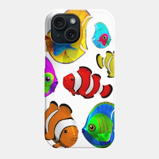 Tropical Colorful Fish Pattern Phone Case