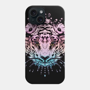 Colorful fantasy tiger head Phone Case