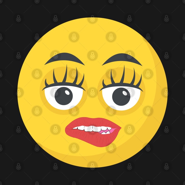 Biting lip emoji by PincGeneral