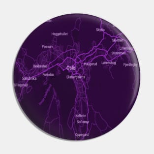 Oslo purple map Pin