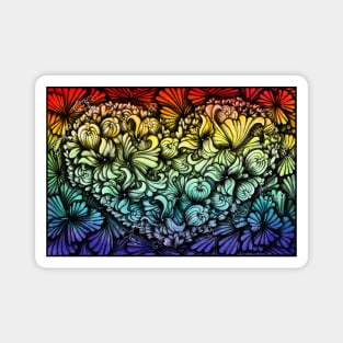 Rainbow love Magnet