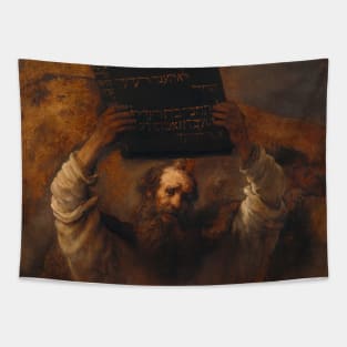 Moses with the Ten Commandments by Rembrandt Tapestry