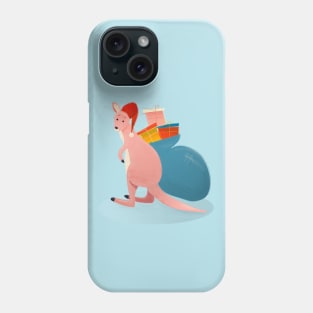 Santa Pink Kangaroo Phone Case