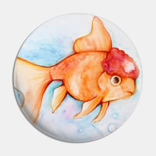 Fancy Oranda Goldfish Pin