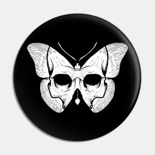 Skull Butterfly Pin