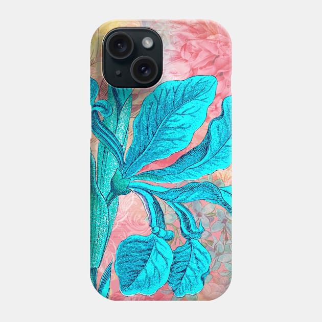 Pink Yellow Teal Lily Azalea Tulip Roses Phone Case by LizzyizzyDesign