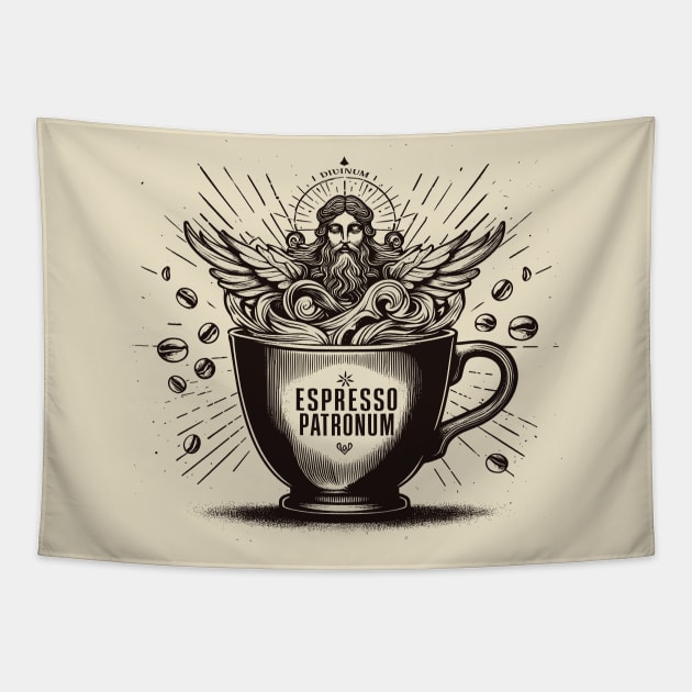 Divine Espresso - Espresso Patronum Tapestry by PrintSoulDesigns