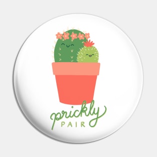 Prickly Pair Cactus Couple Pin