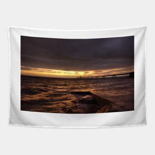 Clevedon Seafront Sunset Tapestry